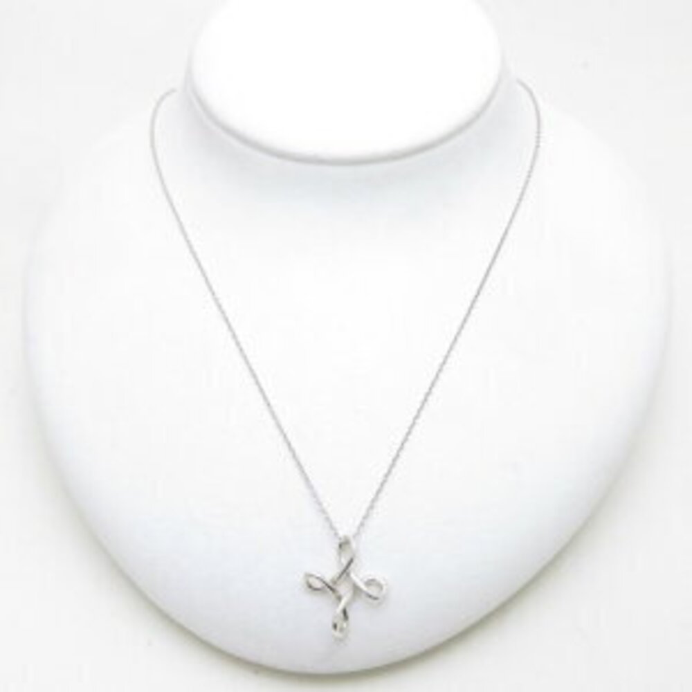 Tiffany Infinity Cross Necklace Silver Pendant